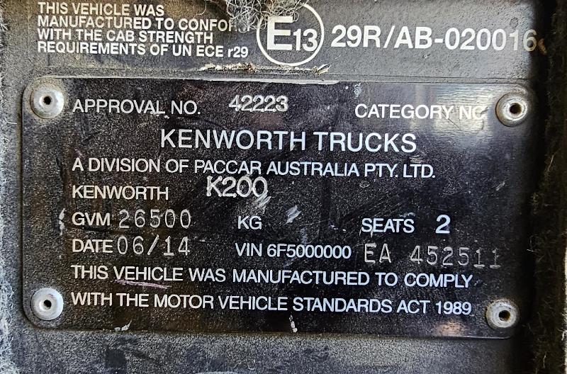 2014 Kenworth K200 Series K200 